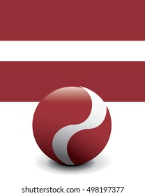 Crystal Ball Flag - Latvia