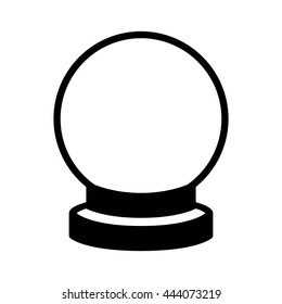 Crystal ball of fortune telling flat vector icon for apps and websites