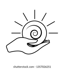 crystal ball and hand icon