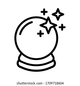 Icono de línea de bola Crystal de alta calidad, aislado en fondo blanco