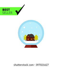 Crystal ball with house 