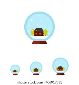 Crystal ball with house 