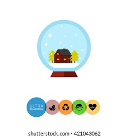 Crystal ball with house 