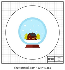 Crystal ball with house 