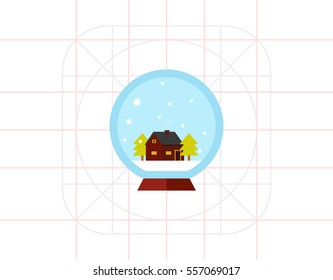 Crystal ball with house 