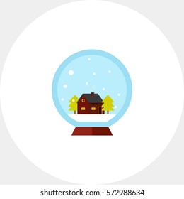 Crystal ball with house 