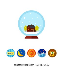 Crystal ball with house 