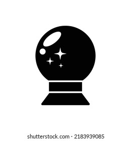 Diseño de iconos de bola de cristal. ilustración vectorial