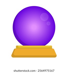 Crystal ball icon of divination. Orb icon. Vector.