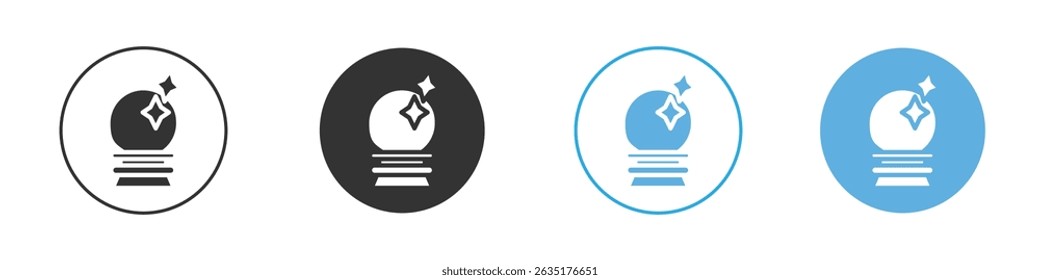 Crystal ball icon Editable flat style, illustration icons