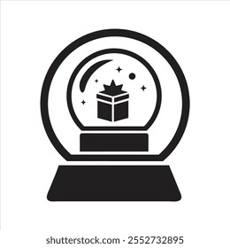 Crystal ball icon. Gift icon