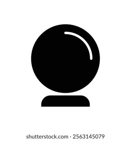 Crystal ball icon Isolated flat vector in outline