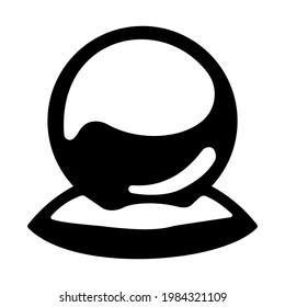 Crystal ball icon isolated vector illustration. High quality black style vector icon