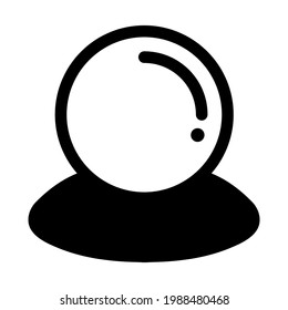 Crystal ball icon isolated vector illustration. High quality black style vector icon