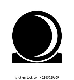 icono de bola de cristal o logotipo símbolo de signo aislado ilustración vectorial - iconos vectoriales de estilo negro de alta calidad

