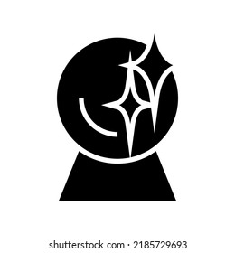 crystal ball icon or logo isolated sign symbol vector illustration - high quality black style vector icons
