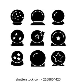 crystal ball icon or logo isolated sign symbol vector illustration - high quality black style vector icons
