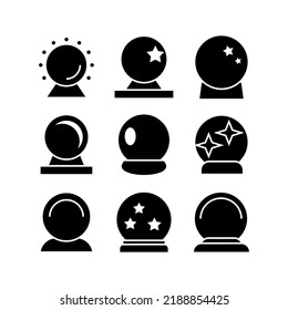 crystal ball icon or logo isolated sign symbol vector illustration - high quality black style vector icons
