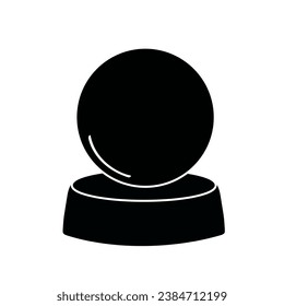 Crystal ball icon. Logotype.  Simple vector modern icon design illustration.