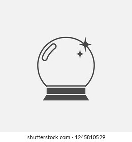 Crystal ball icon magic ball shining