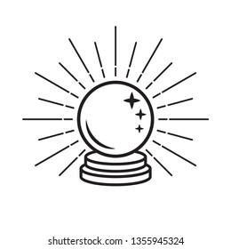crystal ball icon outline