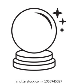 crystal ball icon outline