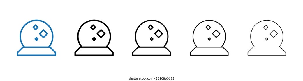Crystal ball icon Outline vector logo for web ui