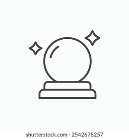 Crystal ball icon set in black color