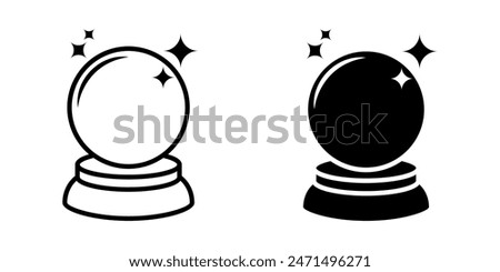 Crystal Ball icon set. for mobile concept and web design. vector illustration