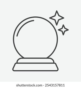 Crystal ball icon set. vector illustration.