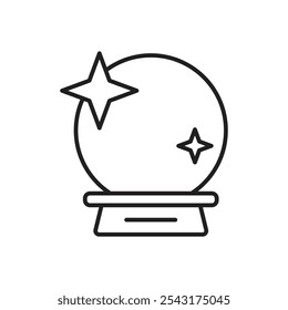 Icono de bola de cristal. icono de vector simple.