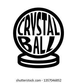 crystal ball icon vector