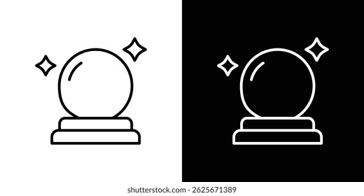 Colección de Vector de icono de bola de cristal. ilustración de signo de Vector