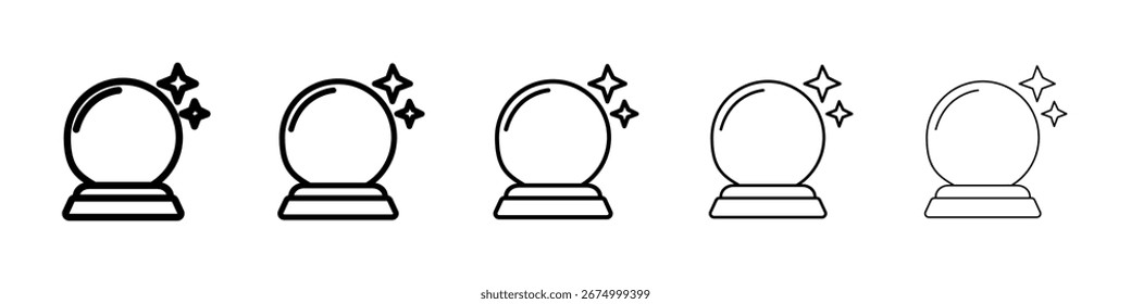 Crystal ball icon vector collection. EPS 10