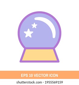 Crystal Ball Symbol Vektordesign. Karnevalssymbol für Ihr Website-Design, Logo, App, UI. Eps10 Vektorgrafik.
