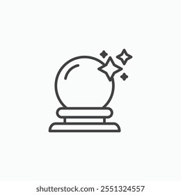 Ilustración vectorial de icono de bola de cristal. EPS10