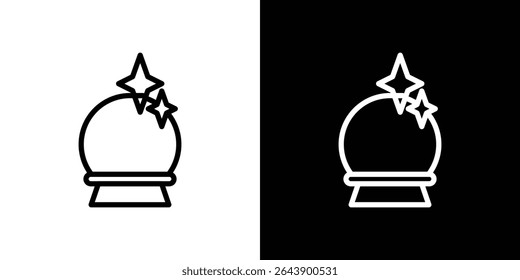 Crystal Ball Symbol Vektor einfaches Element Illustration editierbar