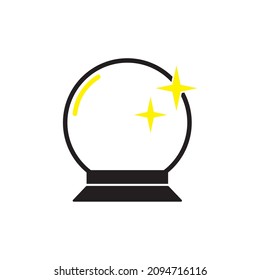 crystal ball icon vector symbol illustration