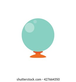 Crystal Ball isolated on white background , flat design