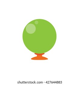 crystal ball isolated over white background , flat design