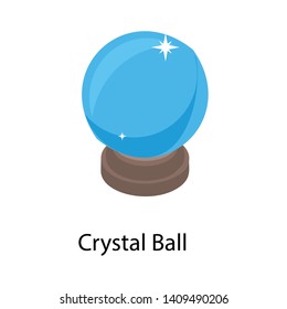 
Crystal ball in isometric design 
