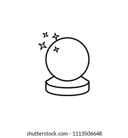 Crystal ball line icon