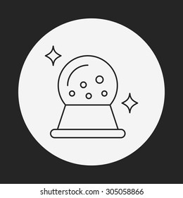 crystal ball line icon