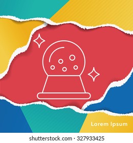 crystal ball line icon