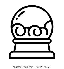 Crystal ball line icon set. Perfect for graphic design, mobile, UI, and web masterpieces