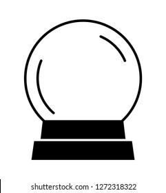 Crystal Ball Magic Icon Vector Logo