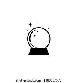 Crystal Ball Magic Icon Vector Logo Template