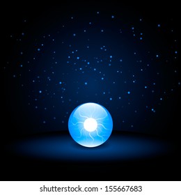Crystal Ball on Dark Background