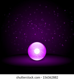 Crystal Ball on Dark Background