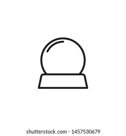 Crystal Ball Outline Icon Vector Illustration Eps